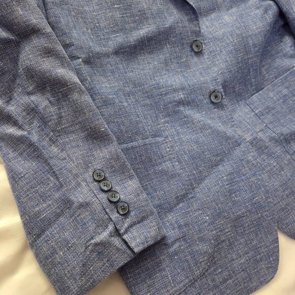 Joseph Abboud Wool Linen Blazer | Italian Guabello Fabric | 44S - Picture 4 of 10